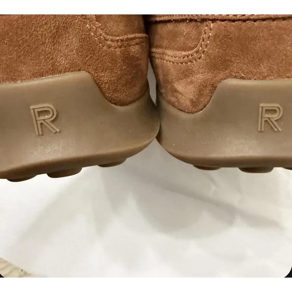 RockPort Size 11 Suede Loafers Slip On S. Reebok Soles Brown Shoes Mens